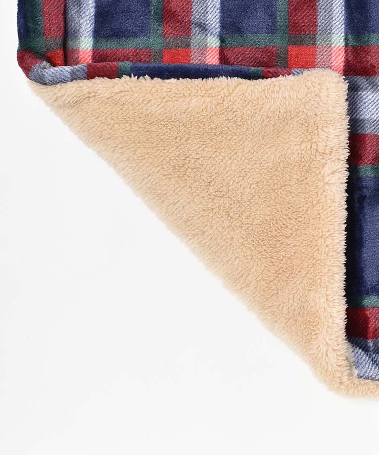 ボア付プリントブランケット