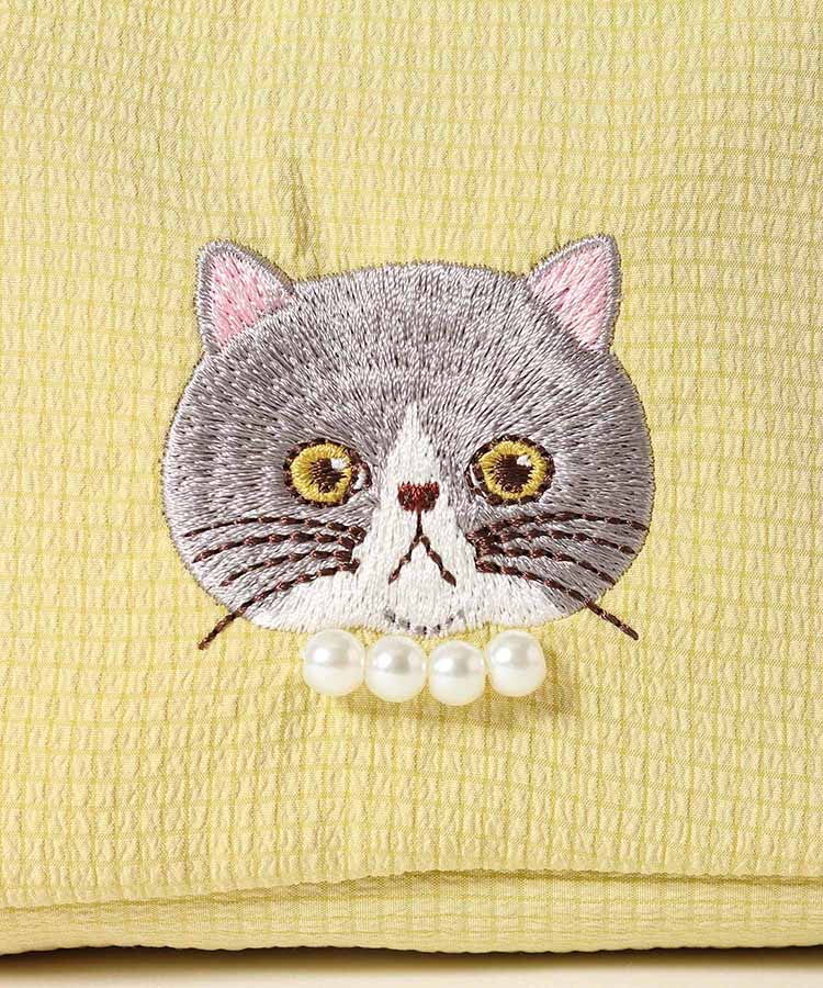 キャットパール多ポケットリップルポーチ