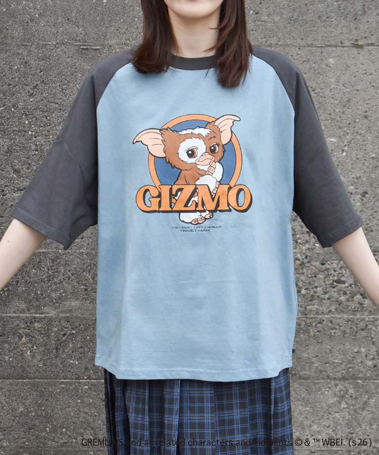 グレムリンラグランプリントTシャツ