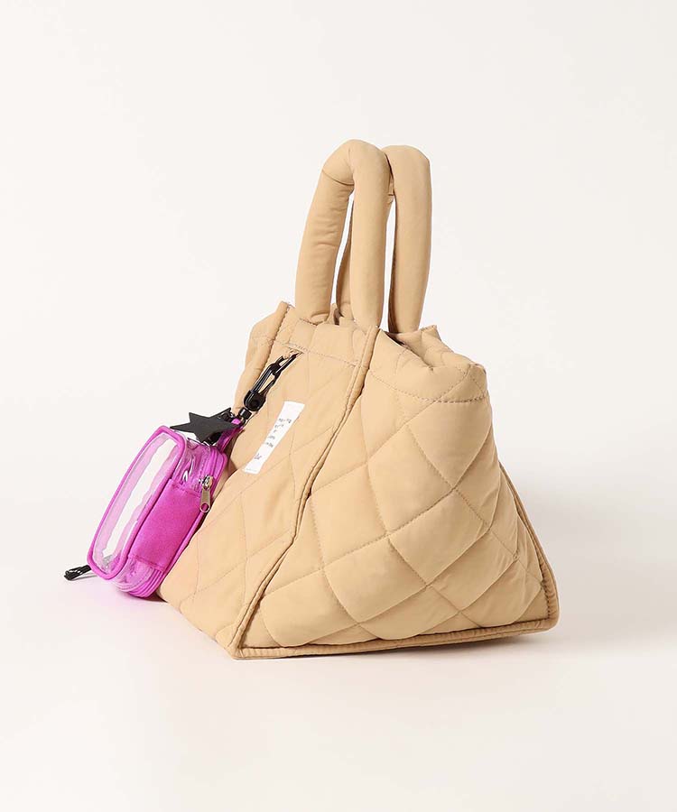 バイカラーキルティングトート