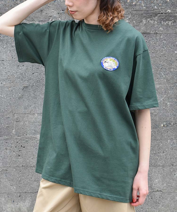 アニマルワッペン刺繍Tシャツ