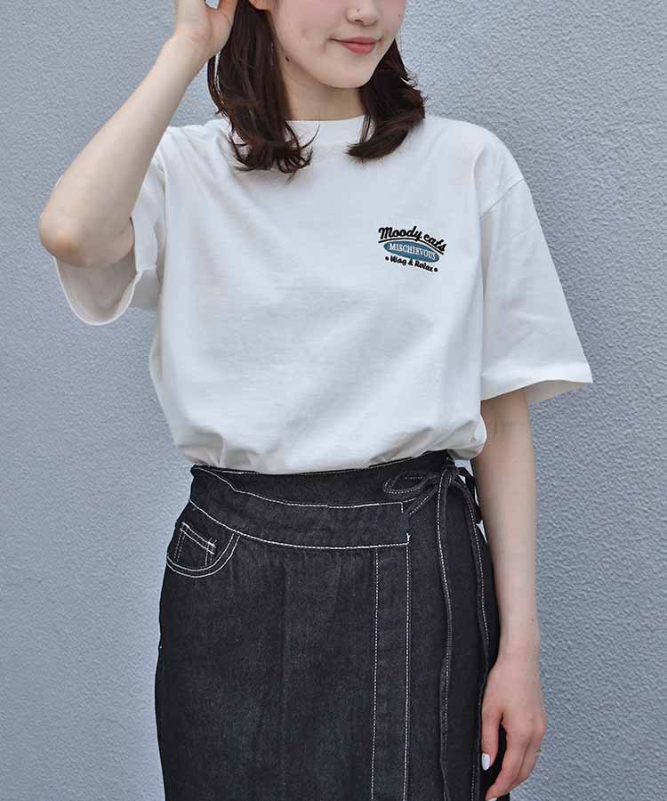 のんびりcat刺繍Tシャツ