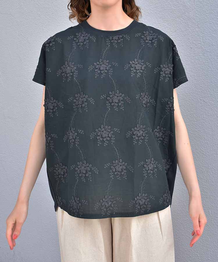 フラワー3D刺繍TシャツNO3