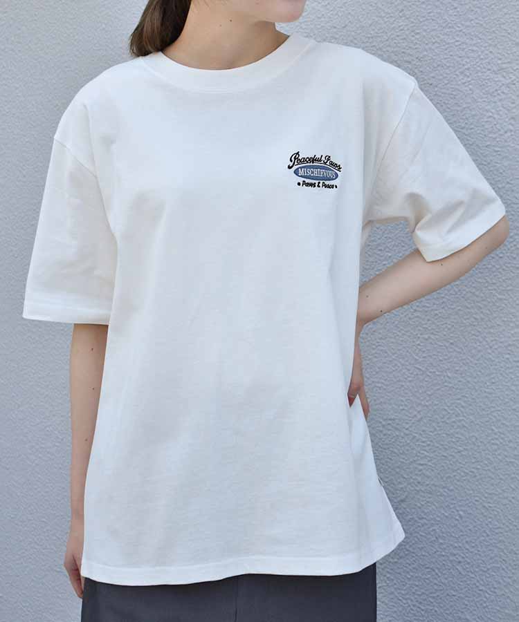 のんびりdog刺繍Tシャツ
