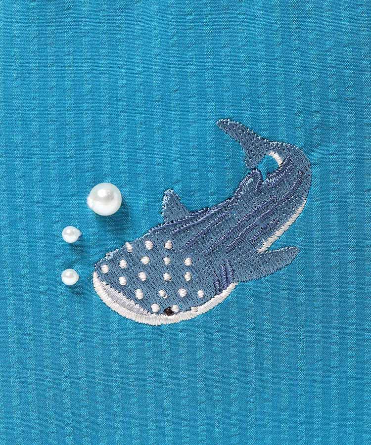 海洋生物パール刺繍多ポケットポーチ