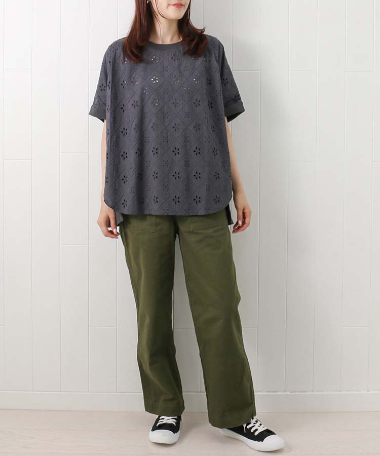 シフリー刺繍プルオーバー