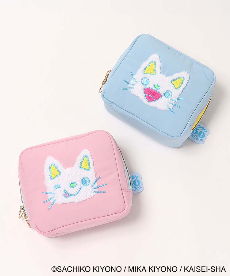 ノンタン4サガラ刺繍スクエアポーチ