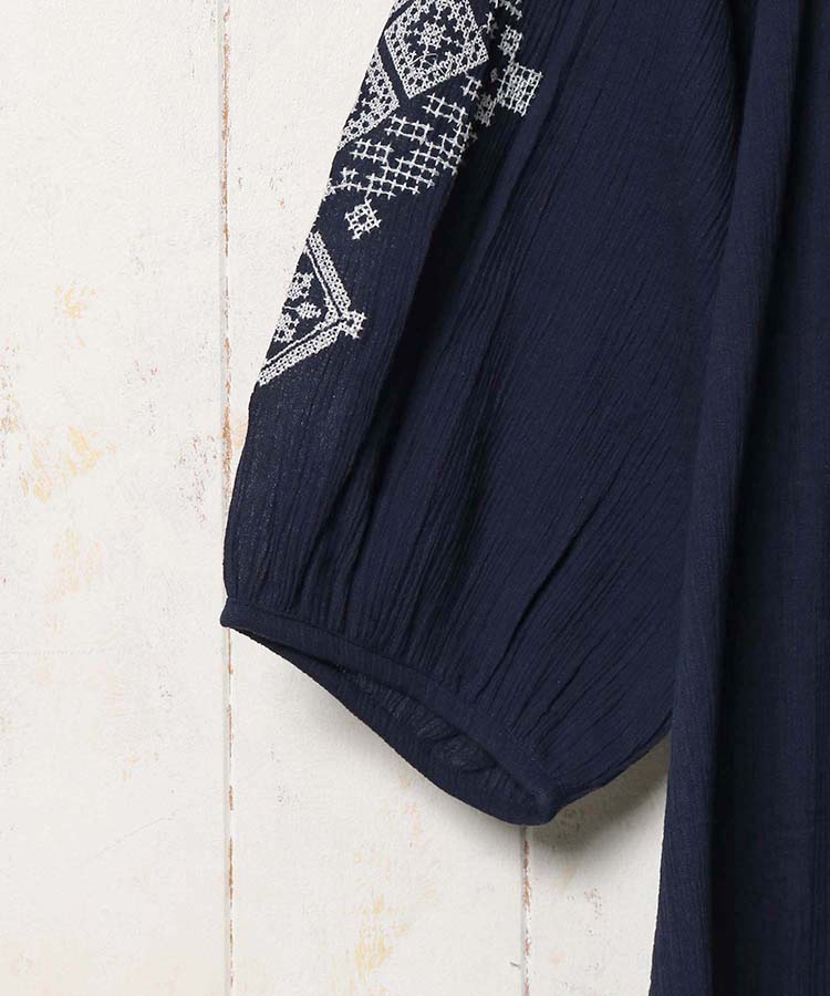 ≪SALE≫コットンクレープ刺繍チュニック
