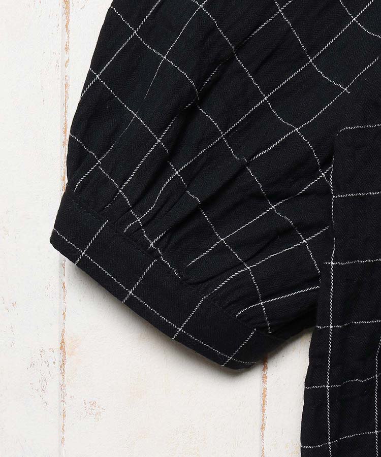 ≪SALE≫シャーリングチェックシャツ
