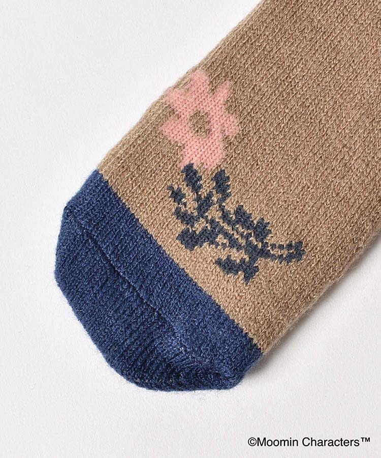 ≪OUTLET≫ミィ刺繍フラワー切替マシュマロホームソックス