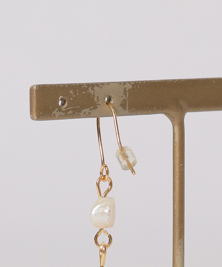 ≪SALE≫淡水パール5連ピアス