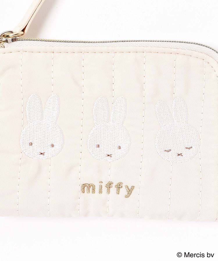 ミッフィーキルティング刺繍デイリーポーチ
