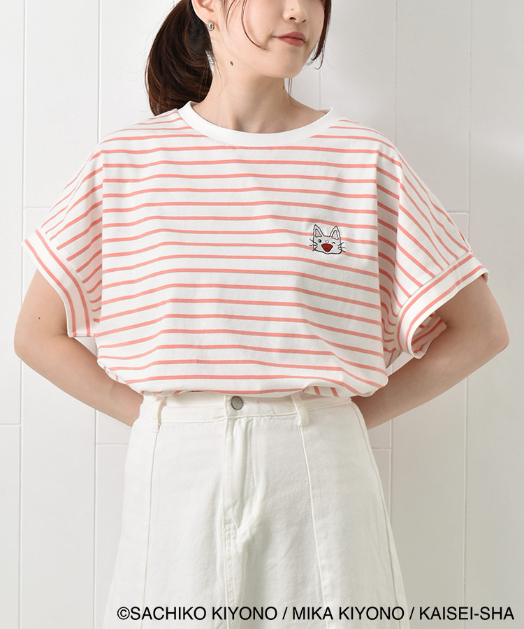 ノンタンボーダー刺繍Tシャツ