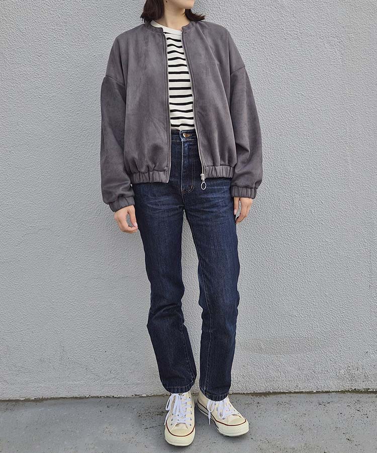 スエードポンチジップ ブルゾン