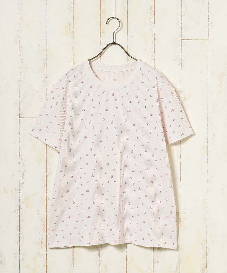 ≪SALE≫フラワーワッフルルームウェア上下セット