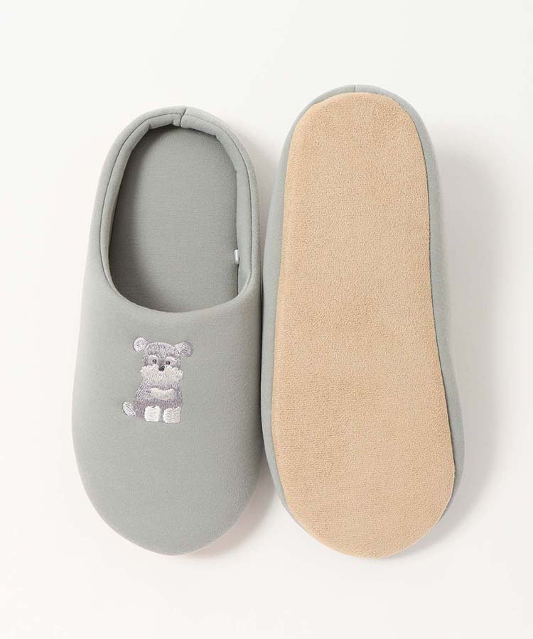 どうぶつ刺繍ルームシューズ
