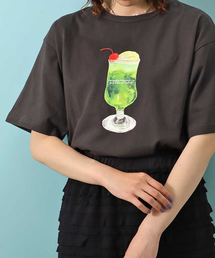 クリームソーダプリントTシャツ