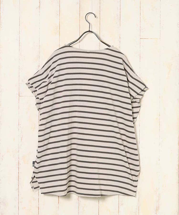 ≪SALE≫コットンタックスリーブボーダーTシャツ