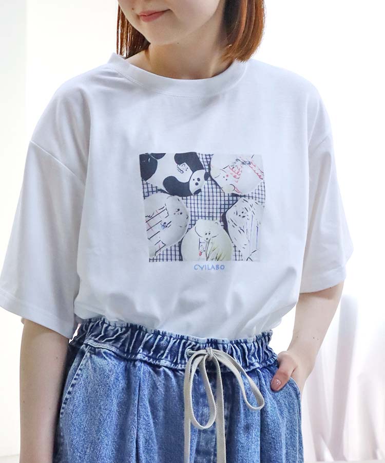 CYILABOプリントTシャツ