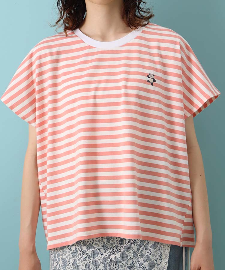 CYILABO刺繍ボーダーTシャツ