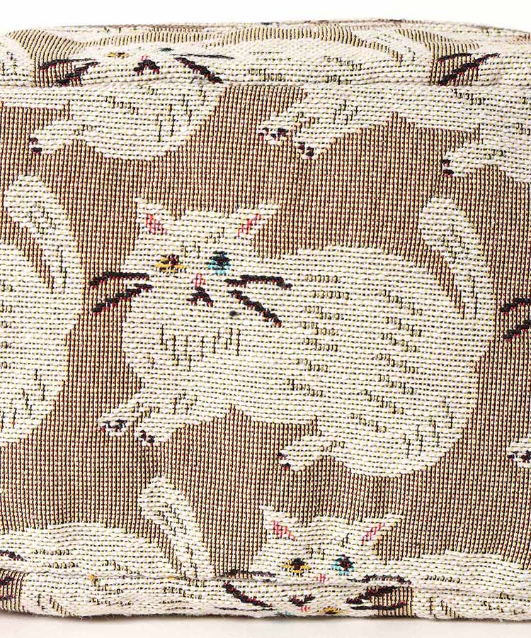 クラフトインディアネコマチ付ポーチ