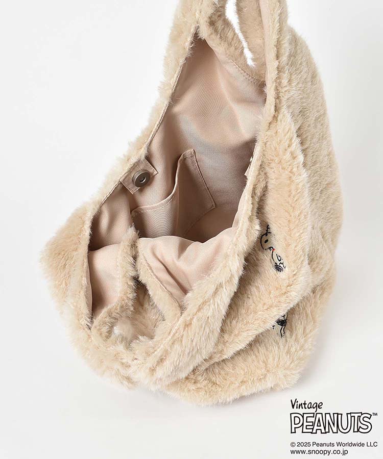 PEANUTSファーショッパートート