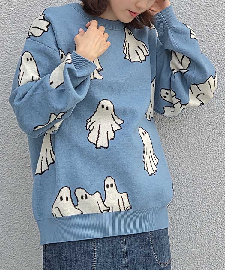 【WEB限定】アニマル総柄ニット