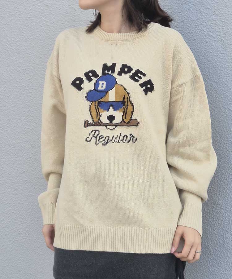 アニマルジャガードニット