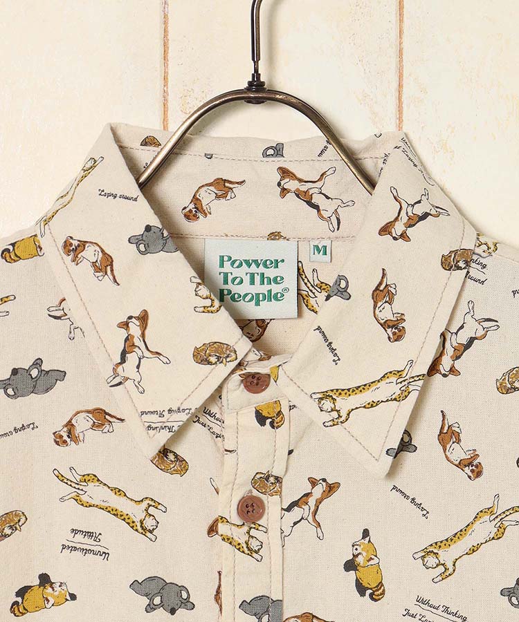 総柄プリントシャツ