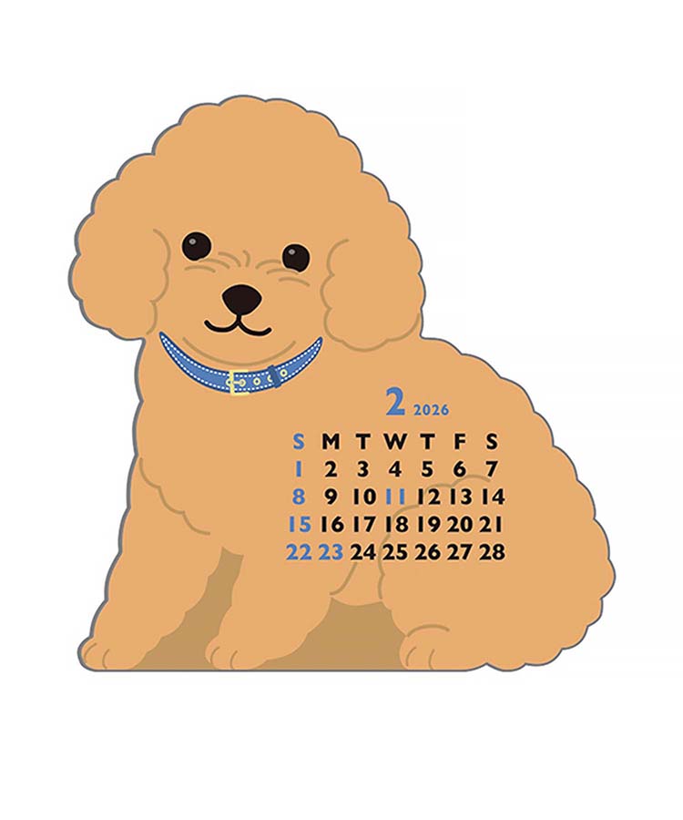 アニマルダイカットカレンダーミニ26