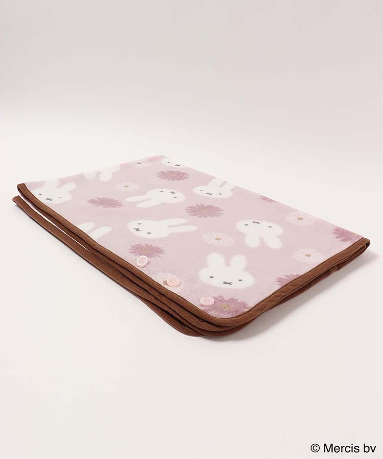 ミッフィーお花総柄ブランケット