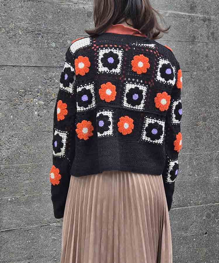 かぎ針カーディガン