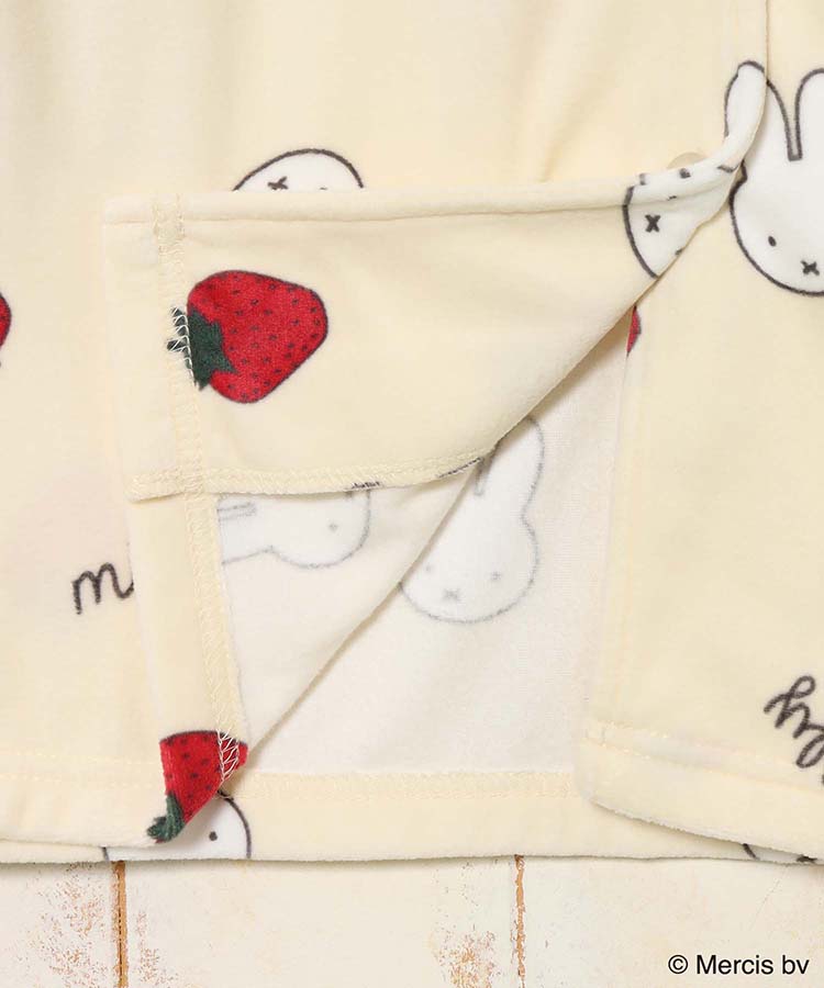 ミッフィーいちご柄前開きパジャマ上下セット