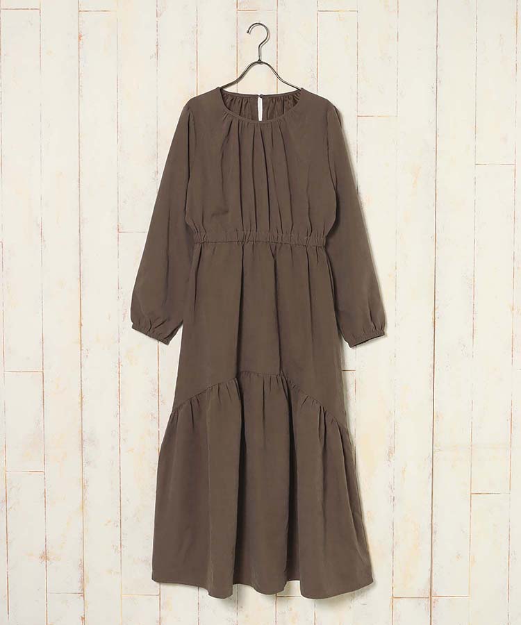 コード編みベスト付ワンピース