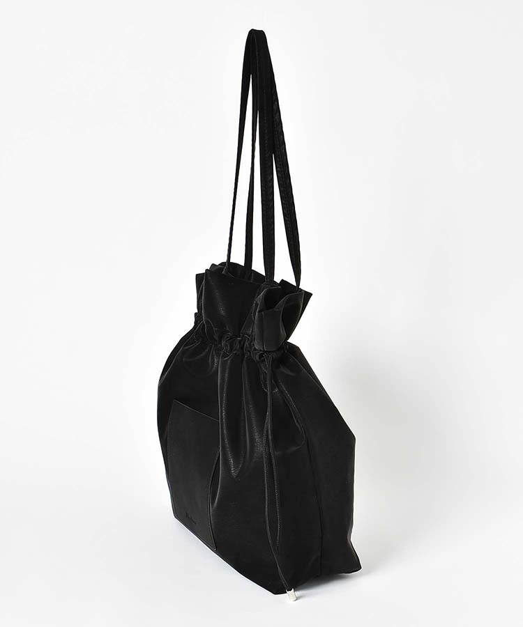 巾着フロントポケットトート