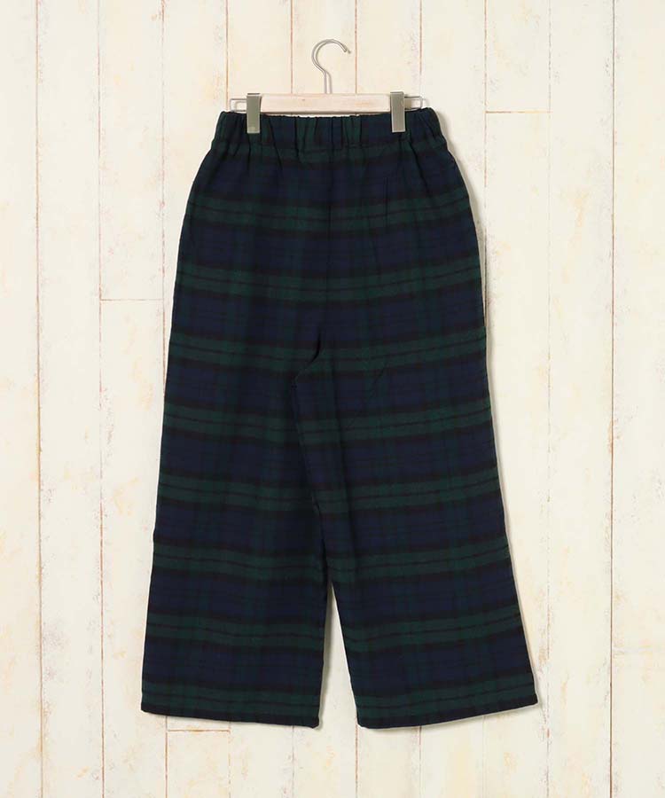 ネルチェック柄イージーパンツ