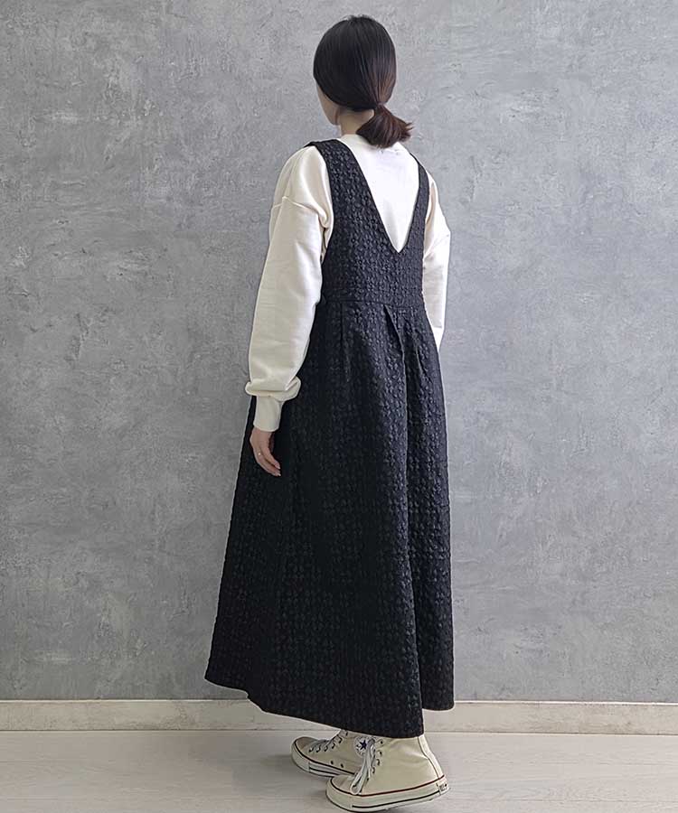 le petaleフラワージャガードジャンパースカート