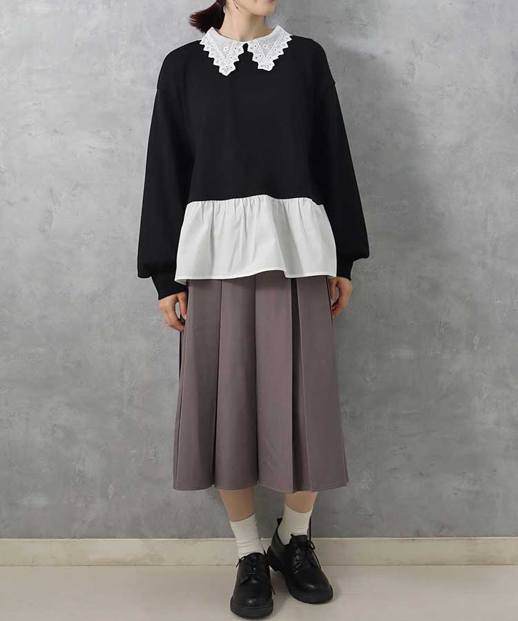 le petaleボックスプリーツスカート