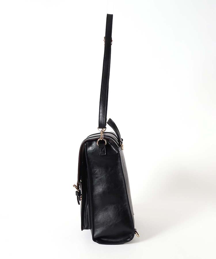 ベルト縦型サッチェルバッグ