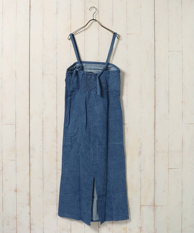 ≪SALE≫【WEB限定】デニムギャザーワンピース