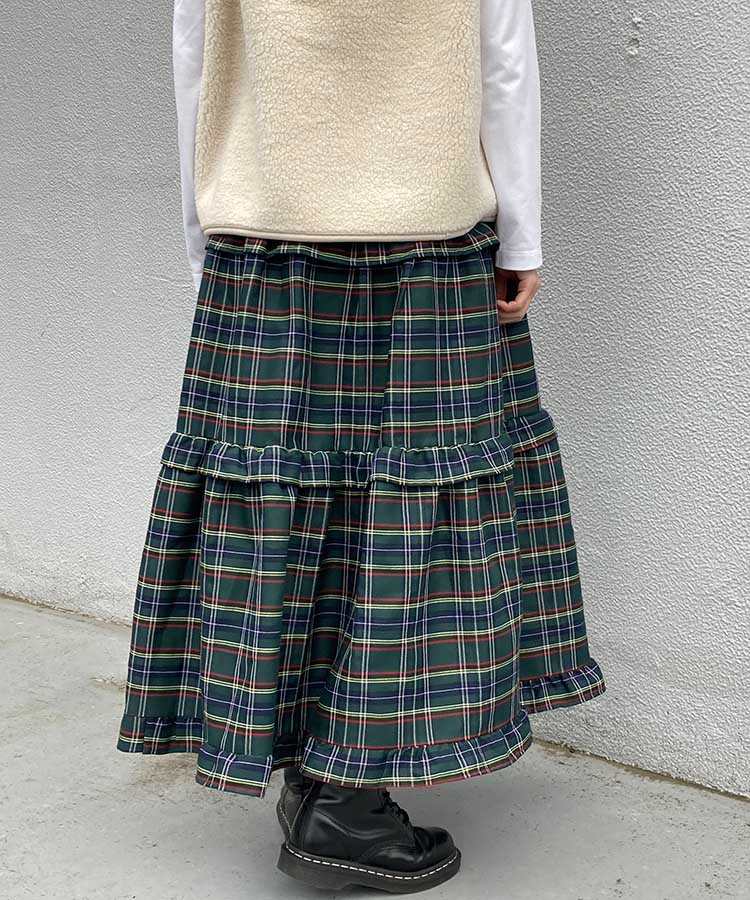 チェックティアードスカート