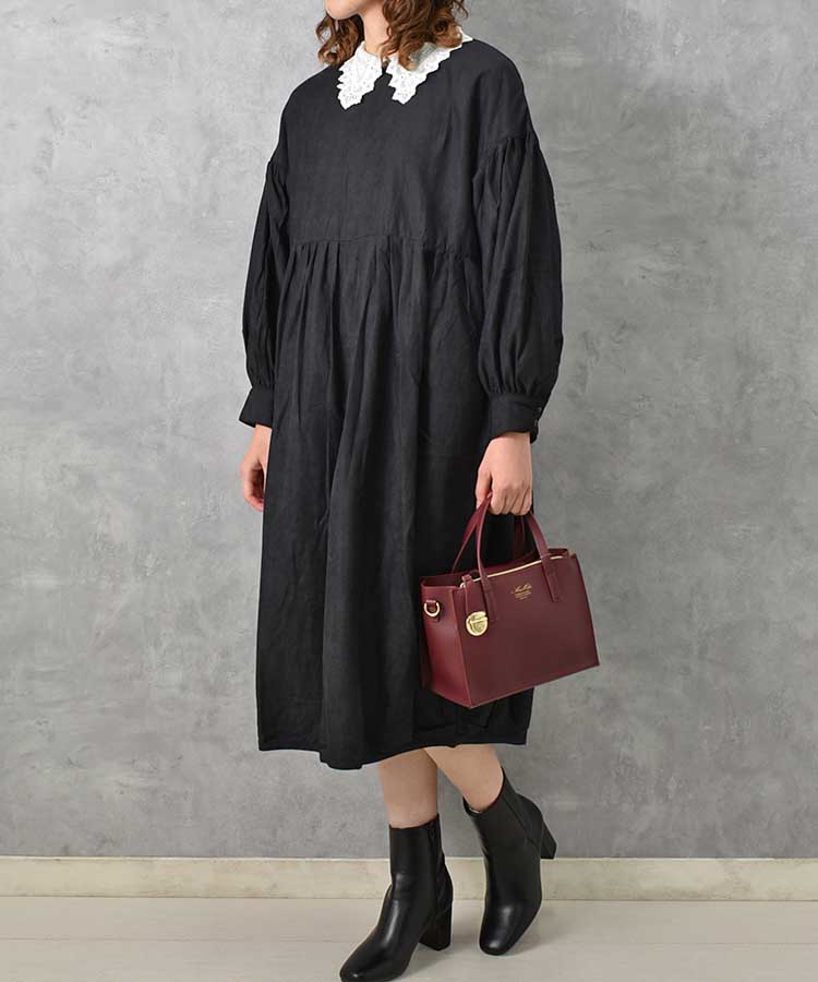 コーデュロイコクーンワンピース