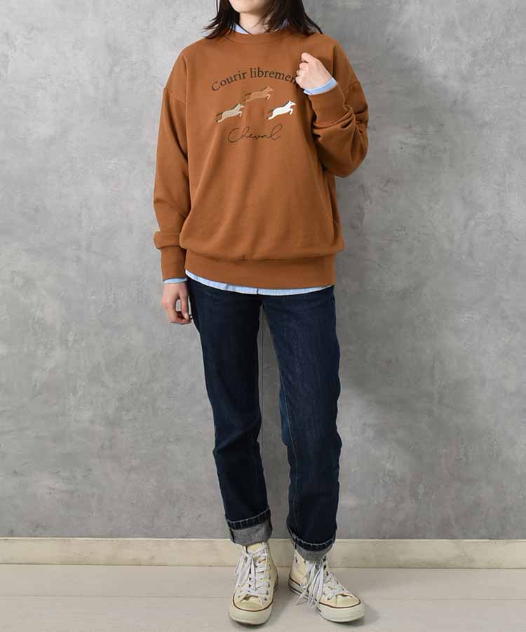 cheval刺繍スウェット