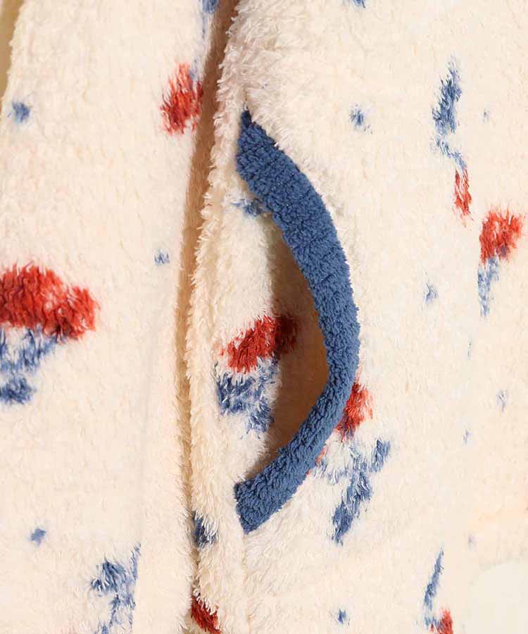 総柄ボアルームウェア上下セット