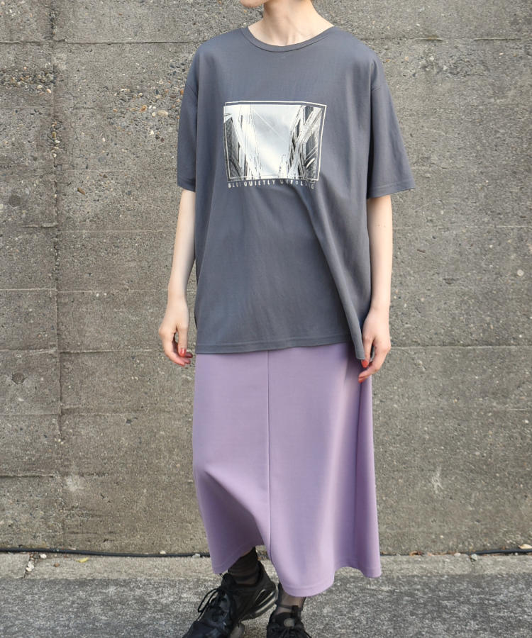 タウンフォトプリントTシャツ