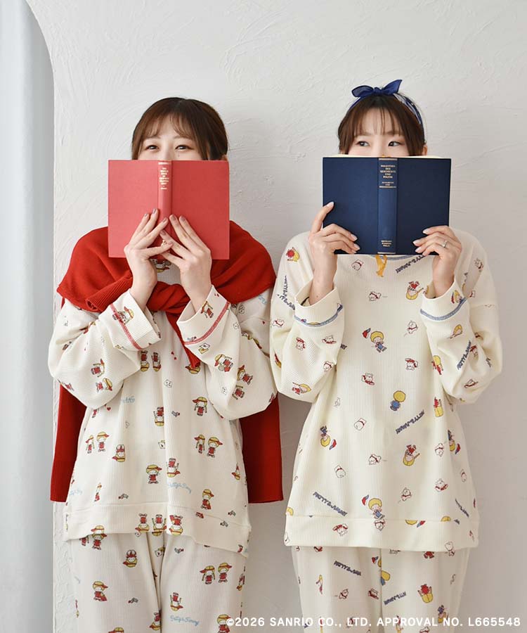 【WEB予約 2/26～順次発送】パティ＆ジミーワッフルルームウェア上下セット