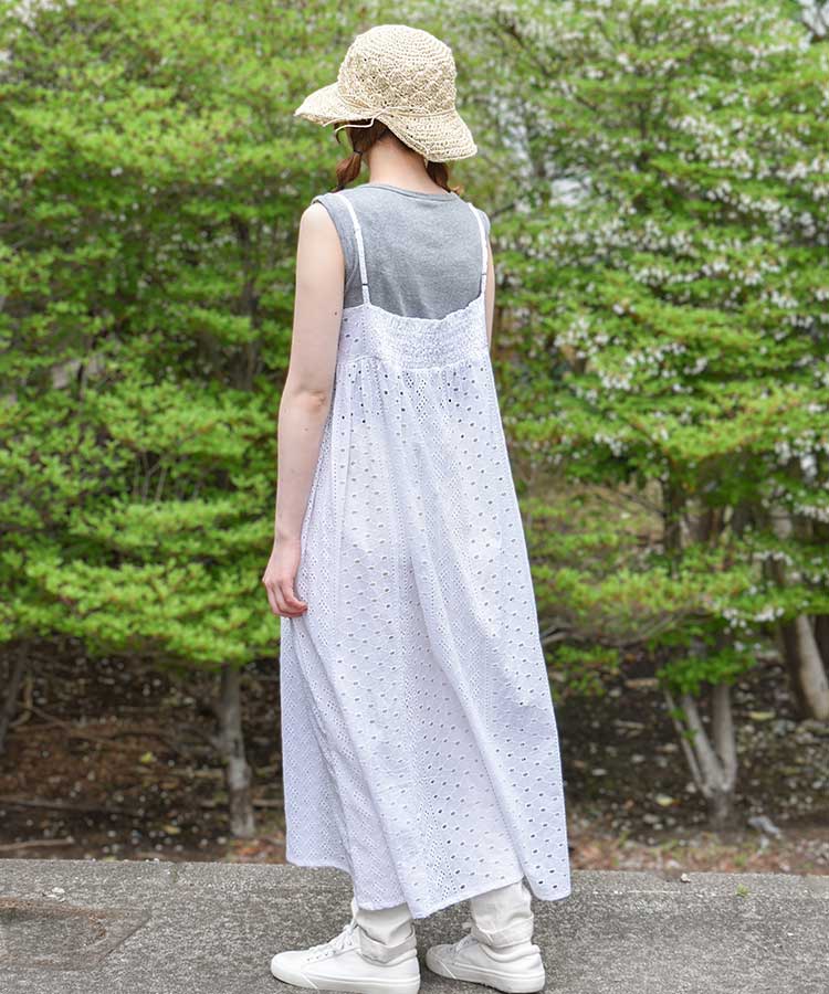 シフリー刺繍キャミワンピース