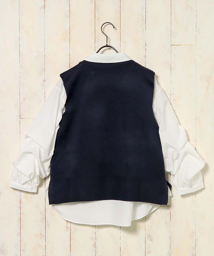 ニット付きブラウス