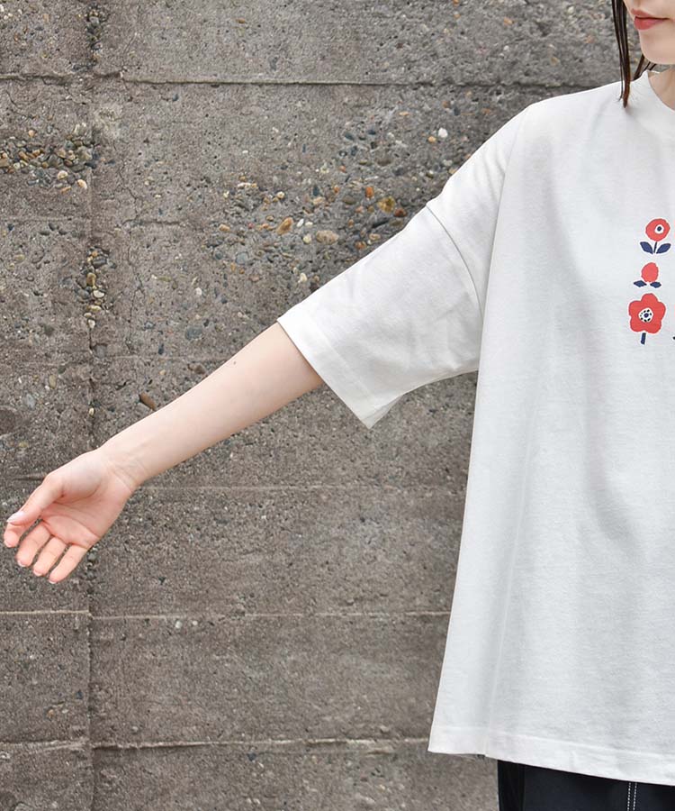 フラワーコットンＴシャツ