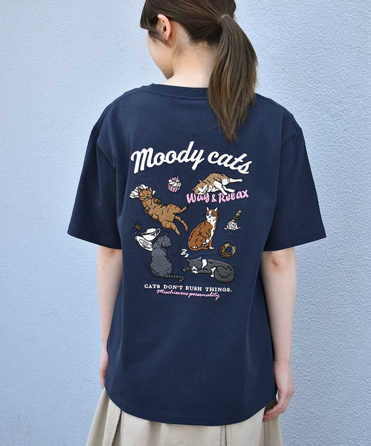 のんびりcat刺繍Tシャツ | Bleu Bleuet（ブルーブルーエ）公式通販